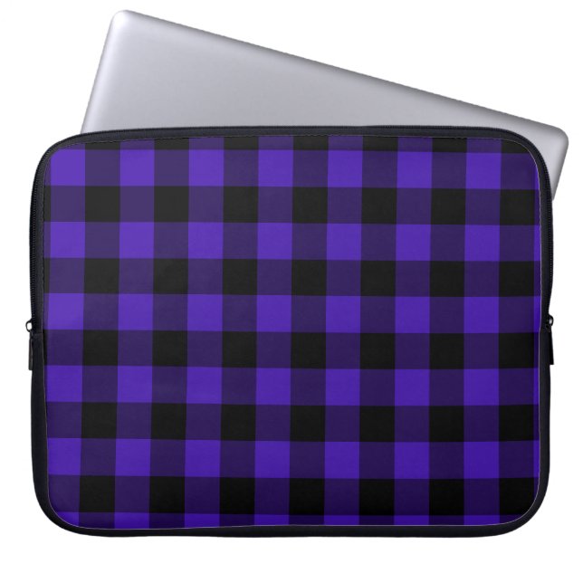 Funda Para Portátil Blue Check Laptop Sleeve (Frente)