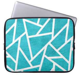 Funda Para Portátil Blue-green and white mosaic pattern