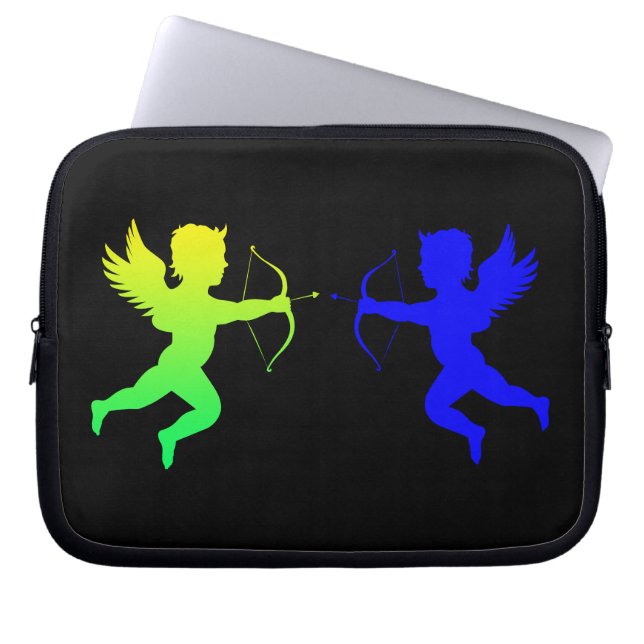 Funda Para Portátil Blue Green Boy Angles Neoprene Laptop Sleeve (Frente)
