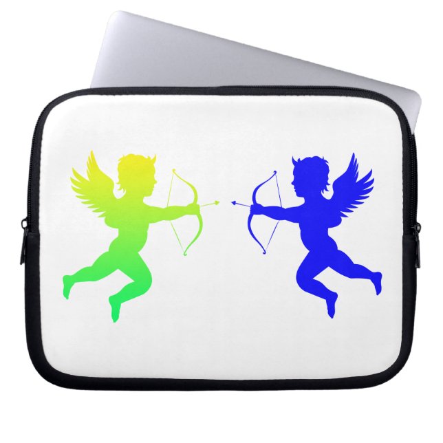 Funda Para Portátil Blue Green Boy Angles Neoprene Laptop Sleeve (Frente)