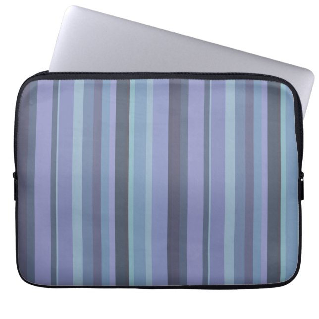 Funda Para Portátil Blue-grey horizontal stripes (Frente)