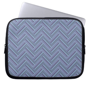 Funda Para Portátil Blue-grey stripes double weave pattern