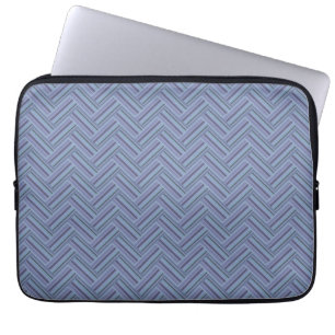 Funda Para Portátil Blue-grey stripes double weave pattern