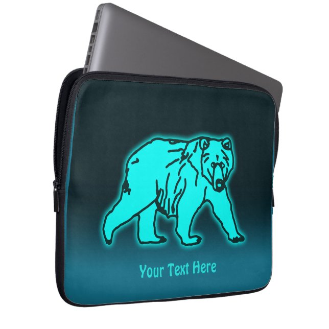 Funda Para Portátil Blue Kodiak Bear (Anverso derecho)