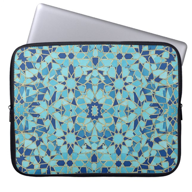 Funda Para Portátil blue shades mosaic (Frente)