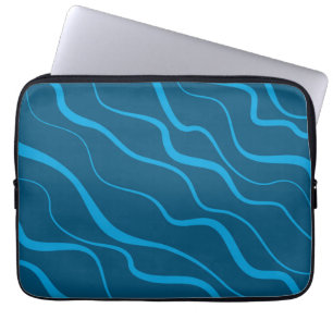 Funda Para Portátil Blue, simple, modern, cool wave abstraction