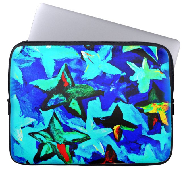 Funda Para Portátil Blue Starry Night Sky. ¡Hazte con una en Zazzle (Frente)