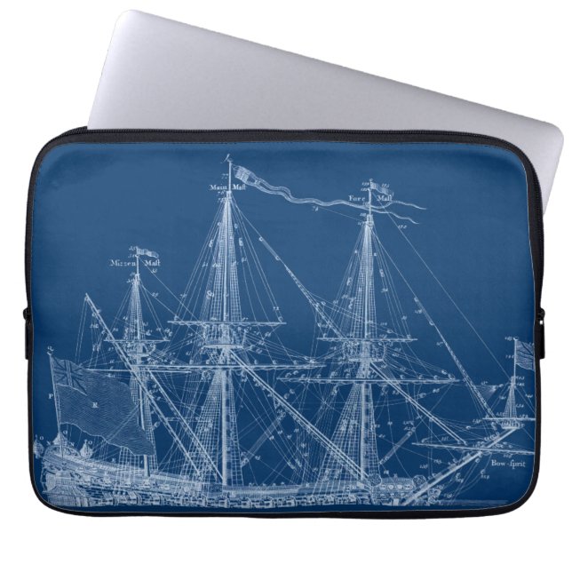 Funda Para Portátil Blue Tall Sleeve (Frente)
