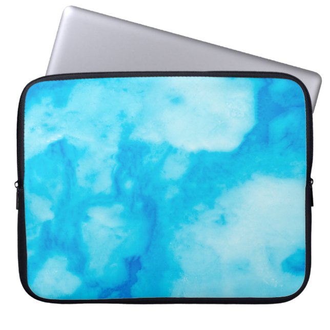 Funda Para Portátil Blue White marble texture with natural patternabst (Frente)