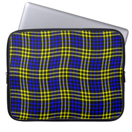 Funda Para Portátil Blue Yellow Plaid Checker Seamless Pattern
