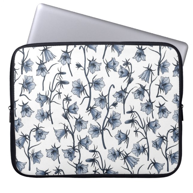 Funda Para Portátil Bluebells, Harebells, Bellflowers (Frente)