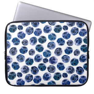 Funda Para Portátil Blueberries: acuarela ilustrada.