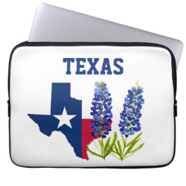 Funda Para Portátil Bluebonnets Texas Flor Floral Bandera Textil