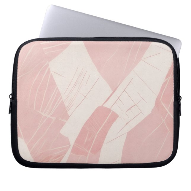 Funda Para Portátil Blush Rosa Batik Abstracto (Frente)