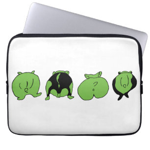 Funda Para Portátil Bocas de Hamster Verde