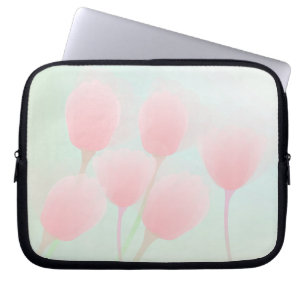 Funda Para Portátil Boda de tulipanes Pastel rosa suave
