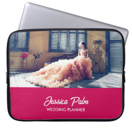 Funda Para Portátil boda fotográfico personalizado rosa
