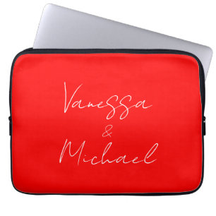 Funda Para Portátil Boda personalizada con nombre de escritura a mano 