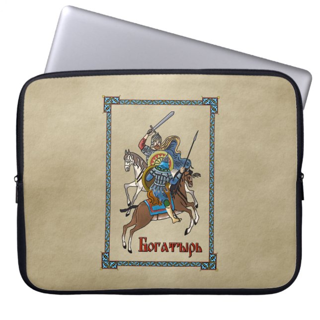 Funda Para Portátil Bogatyr ruso medieval (Frente)