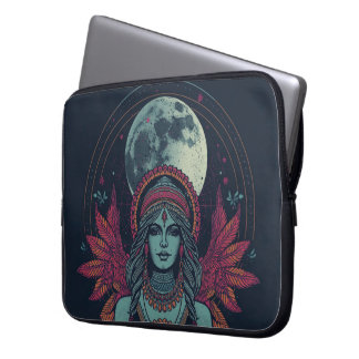 Funda para portátil boho de los 70, tonos joya Fem