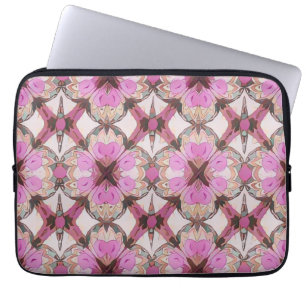 Funda Para Portátil Boho Floral Rosa