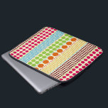 Funda Para Portátil Boho puntea el bolso de la electrónica<br><div class="desc">Un bolso de la electrónica que ofrecía filas de lunares en diversos tamaños y boho inspiró sombras de rosado,  de azul,  de verde,  de anaranjado,  de amarillo,  y Borgoña.</div>