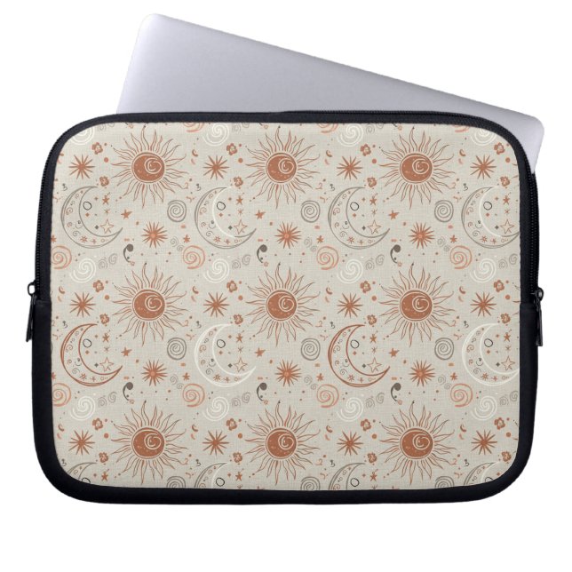 Funda Para Portátil Boho Sun and Moon Pattern (Frente)