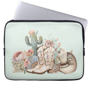 Funda Para Portátil Boho vaquero del desierto vaquero botas vaquero go
