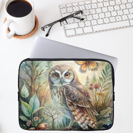 Funda Para Portátil Boho Woodland Owl