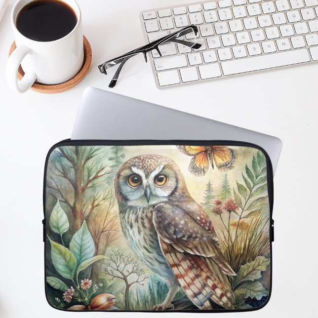 Funda Para Portátil Boho Woodland Owl (Subido por el creador)