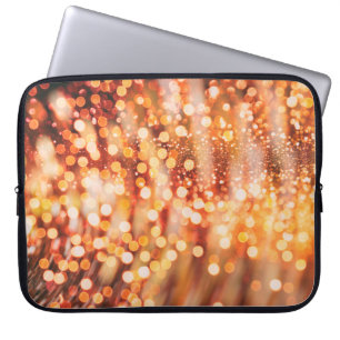 Funda Para Portátil Bokeh natural y luces doradas brillantes