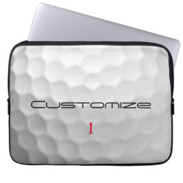 Funda Para Portátil Bola de golf con texto y número personalizados