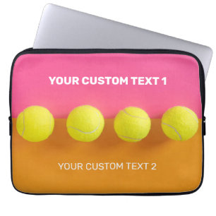 Funda Para Portátil Bolas de tenis de texto personalizado