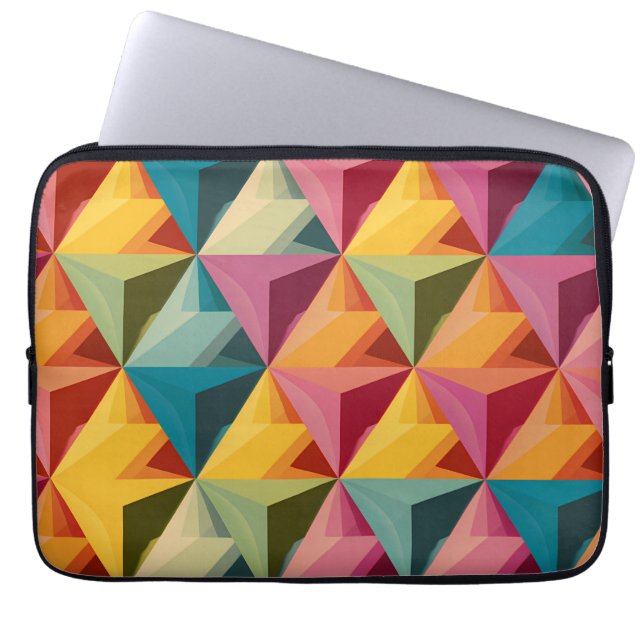 Funda Para Portátil Bold Geometric Triangle Pattern  (Frente)