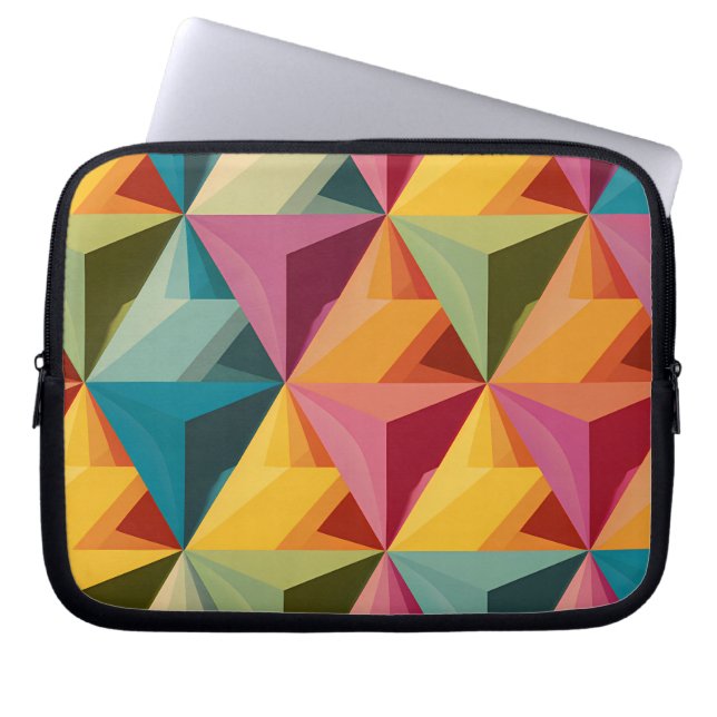 Funda Para Portátil Bold Geometric Triangle Pattern  (Frente)