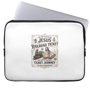 Funda Para Portátil Boleto de Ferrocarril Jesús Viaje Boleto de Ferroc