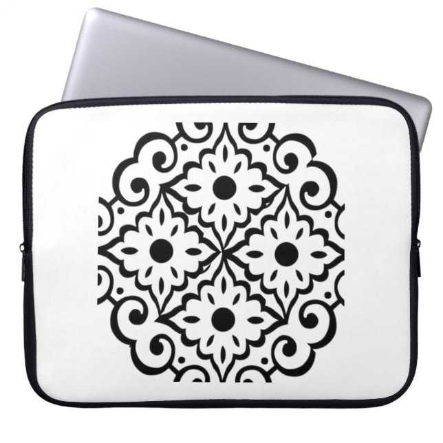Funda Para Portátil Bolso de Electrónica Minimalista Geométrico Marroq (Frente)