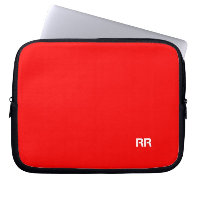 Funda Para Portátil Bolso de encargo rojo brillante del ordenador (Frente)