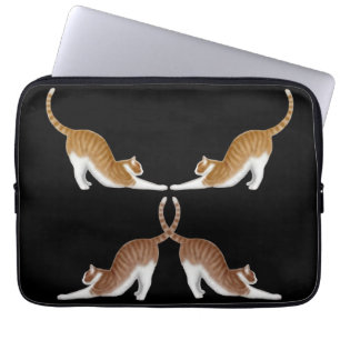 Funda Para Portátil Bolso de la electrónica de la yoga del gato