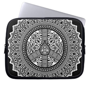 Funda Para Portátil Bolso de la electrónica del Arabesque de la paz