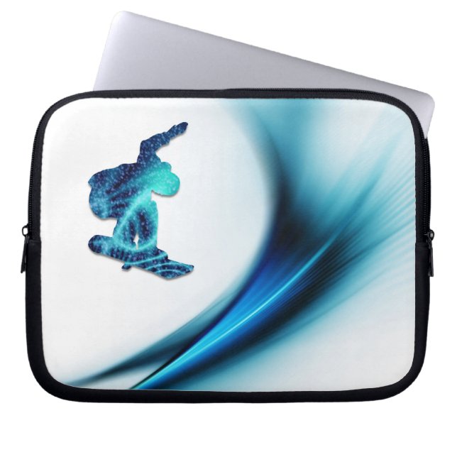 Funda Para Portátil Bolso de la electrónica del diseño de la snowboard (Frente)
