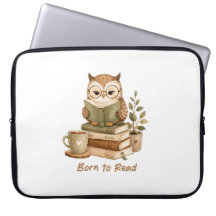 Bolso electrónico para amante de los libros de búh