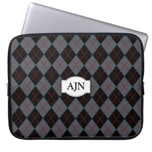 Funda Para Portátil Bolso para portátil con argyle monogramado