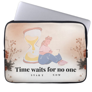 Funda Para Portátil Bolso Tote Inspirador Tiempo Espera a Nadie para M