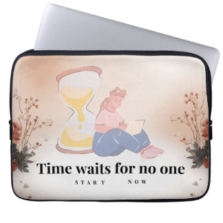 Funda Para Portátil Bolso Tote Inspirador Tiempo Espera a Nadie para M