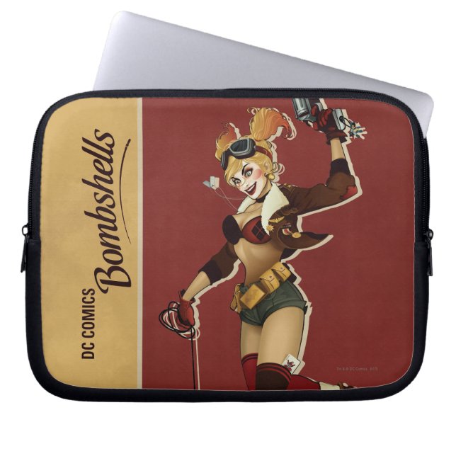 Funda Para Portátil Bombas de Harley Quinn Pinup (Frente)