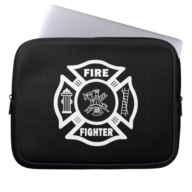 Funda Para Portátil Bombero maltés (Frente)
