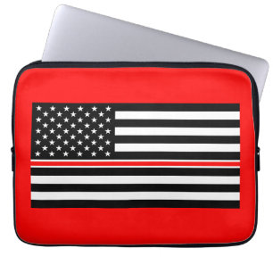 Funda Para Portátil Bomberos de Thin Red Line Héroes Bandera Americana