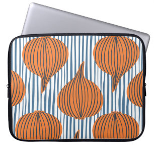 Funda Para Portátil Bombillas de cebolla dibujadas a mano, papel de pa