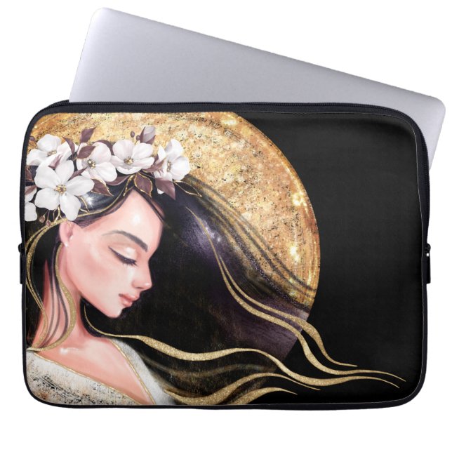 Funda Para Portátil Bonita morena (Frente)